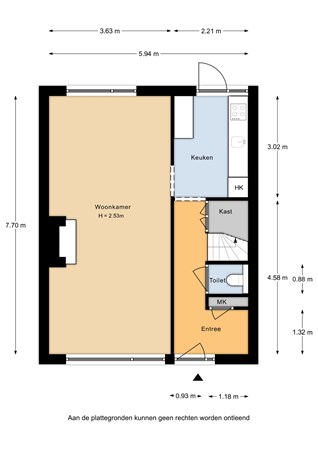 Floorplan - Van Hogendorpstraat 47, 4102 GJ Culemborg